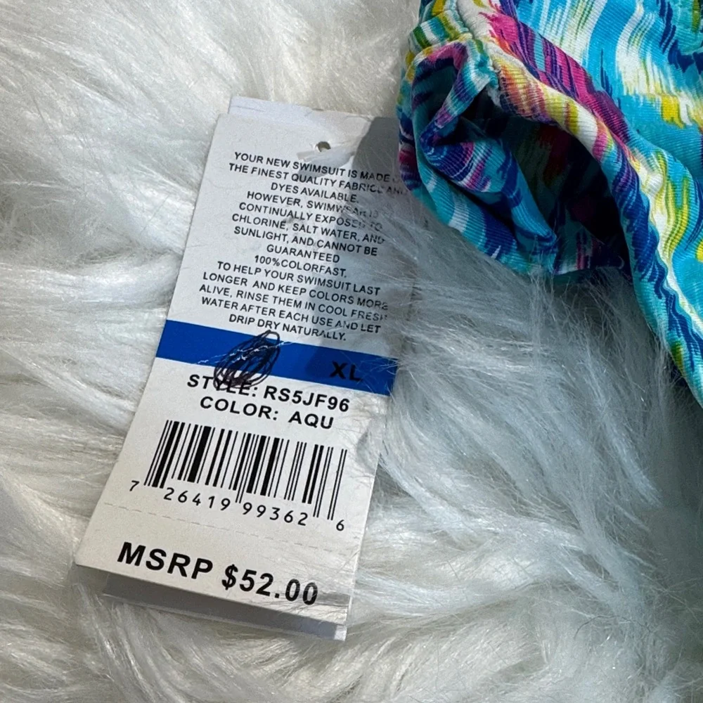 Kenneth Cole Reaction Vibrant Multicolor Design Bikini Bottom Size XL - Picture 4 of 6